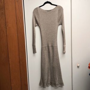 Ralph Lauren Gold Metallic Sweater Dress